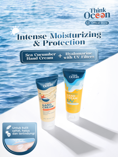 Think Ocean Hand Cream Sea Cucumber + Hyalomarine with Uv Filters